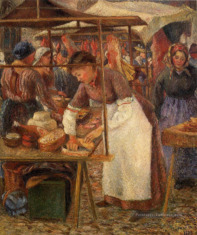 le boucher de charcuterie 1883 Camille Pissarro Peintures à l'huile